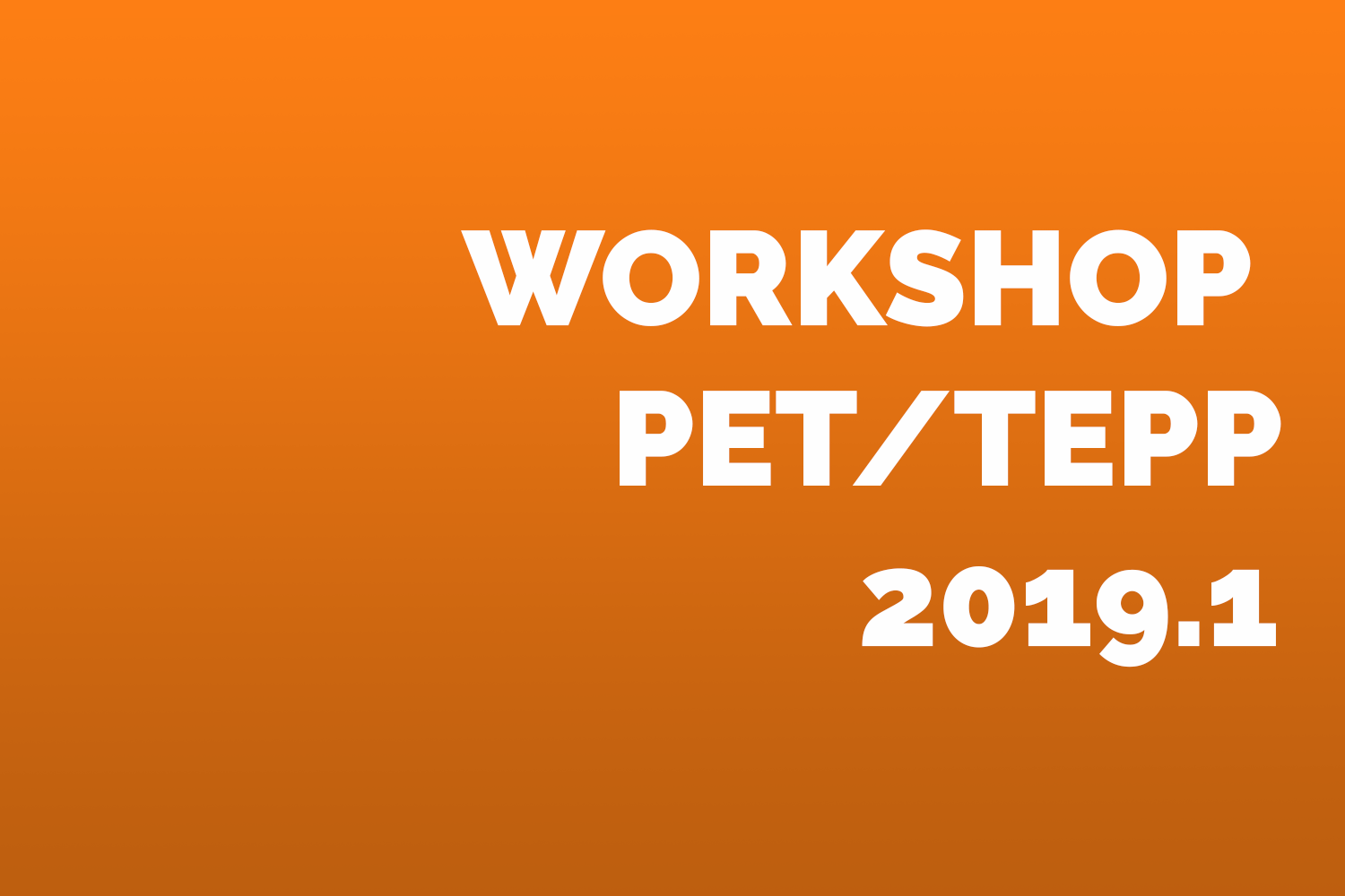 Workshop PET-TEPP 2019.1
