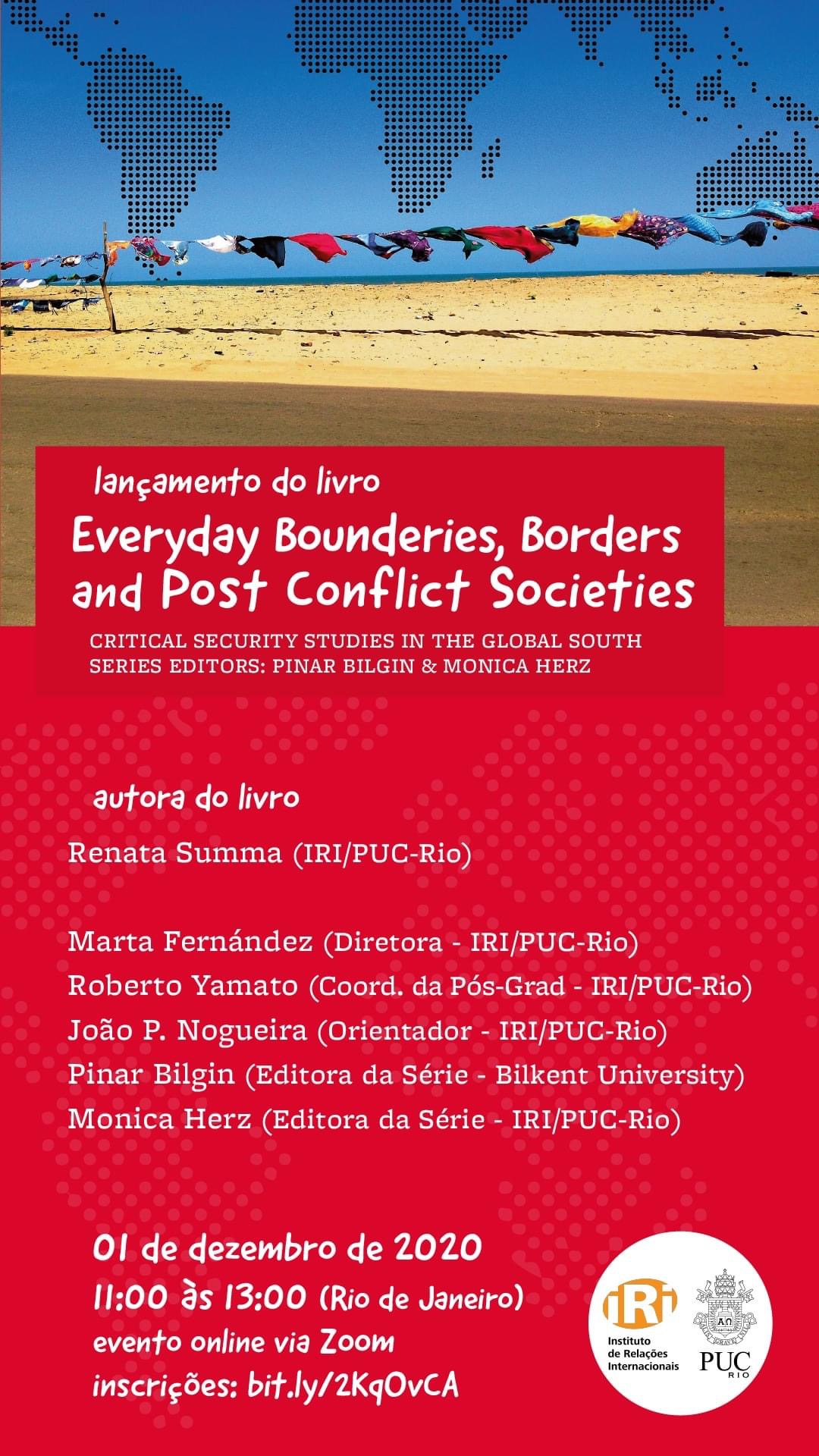 Lançamento do livro “Everyday Boundaries, Borders and Post Conflict Societies”
