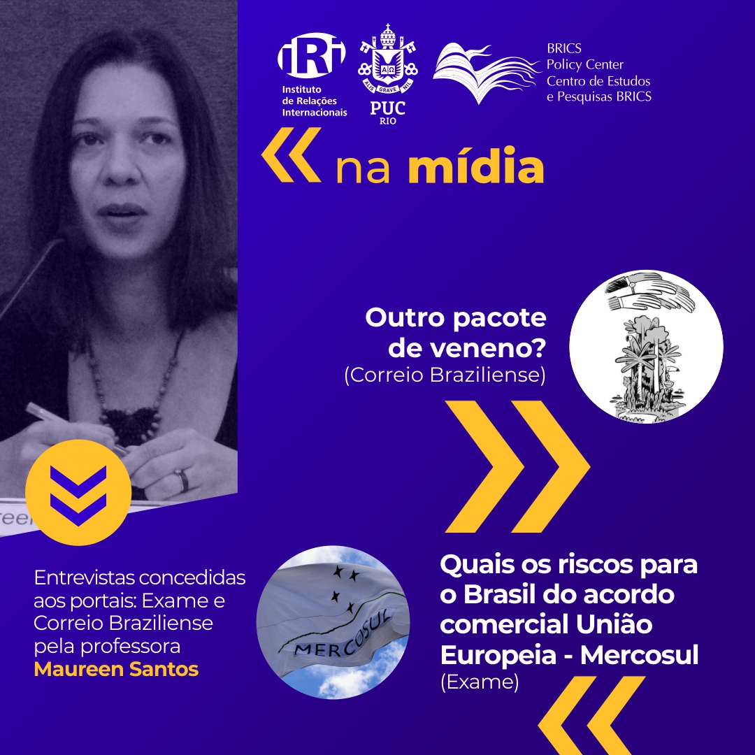 União Europeia e os países do Mercosul: Entrevista da professora Maureen Santos ao “Correio Braziliense” e “Exame”
