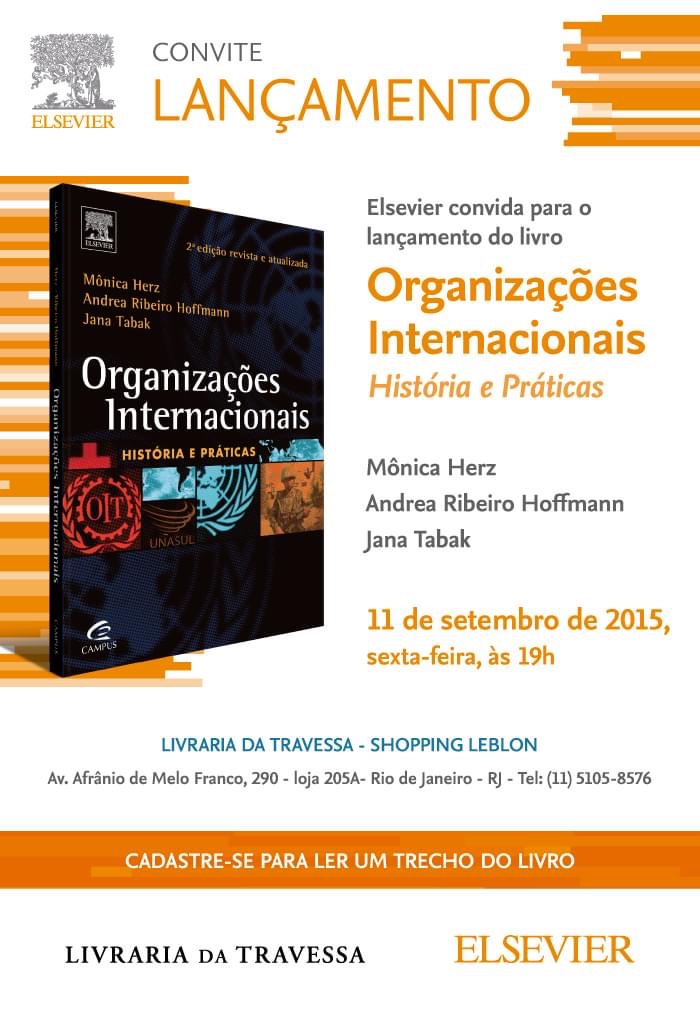 Lançamento do livro “Organizações Internacionais – Histórias e Práticas”