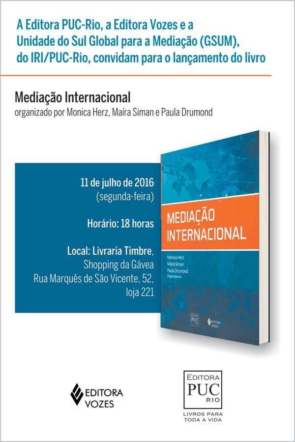 Lançamento do livro “Mediação Internacional”