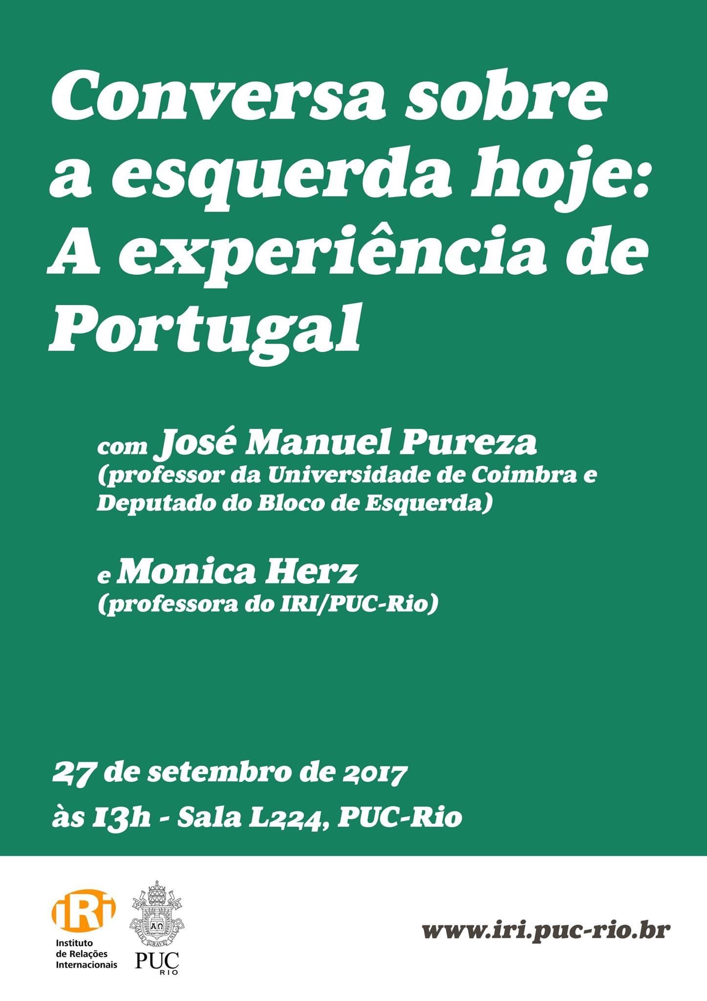 Conversa sobre a esquerda hoje – A experiência portuguesa