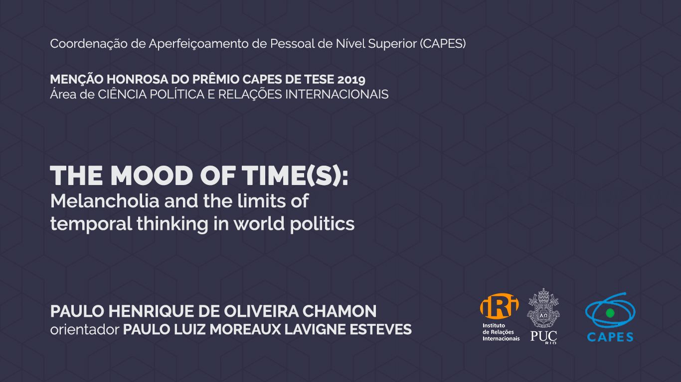 Paulo Chamon ganha Menção Honrosa do Prêmio CAPES de Tese 2019