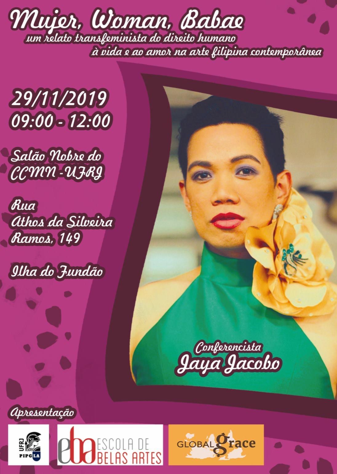 “Mujer, Woman, Babae: um relato transfeminista do direito humano à vida e ao amor na arte filipina contemporânea” com Jaya Jacobo