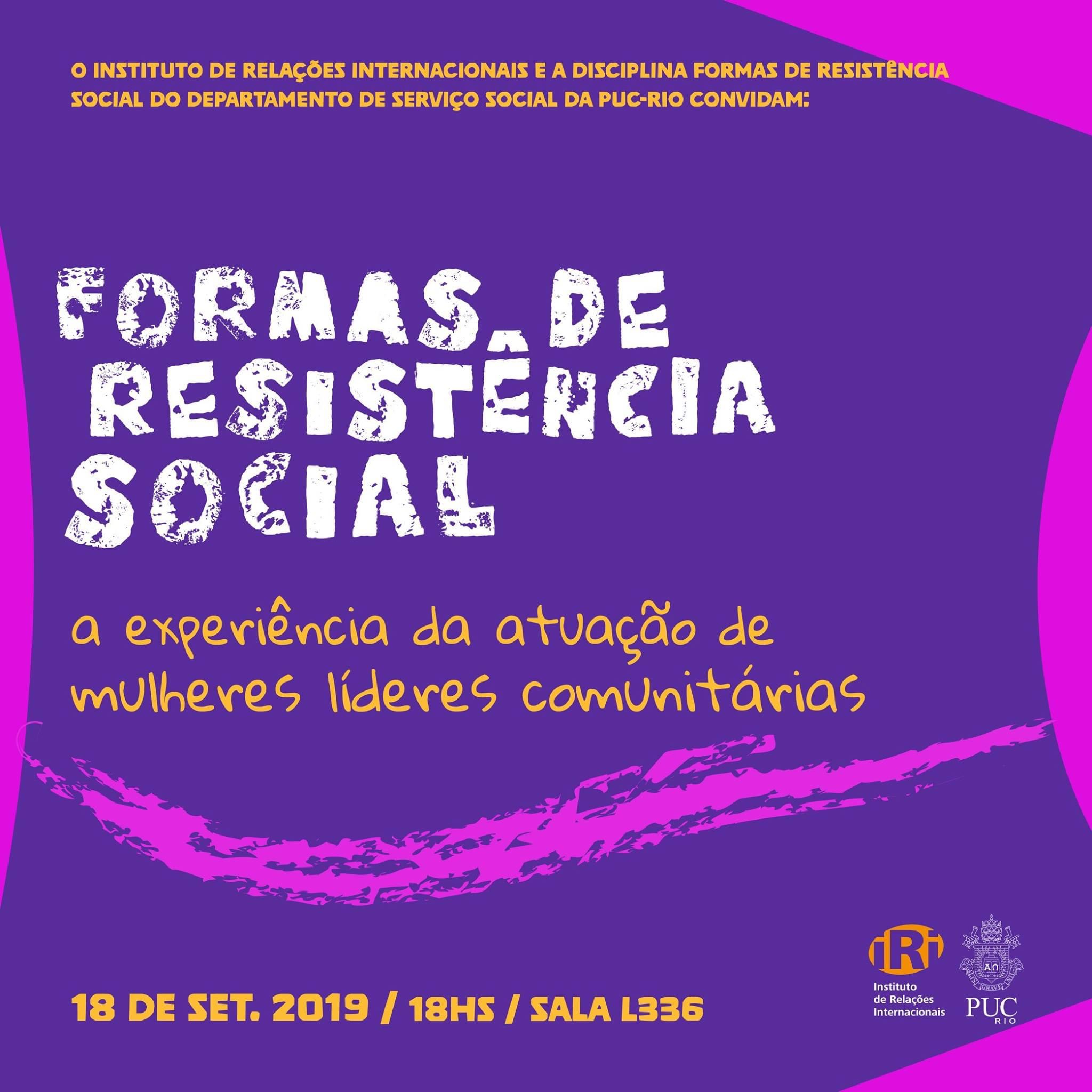 Formas de Resistência Social: a experiência da atuação de mulheres líderes comunitárias