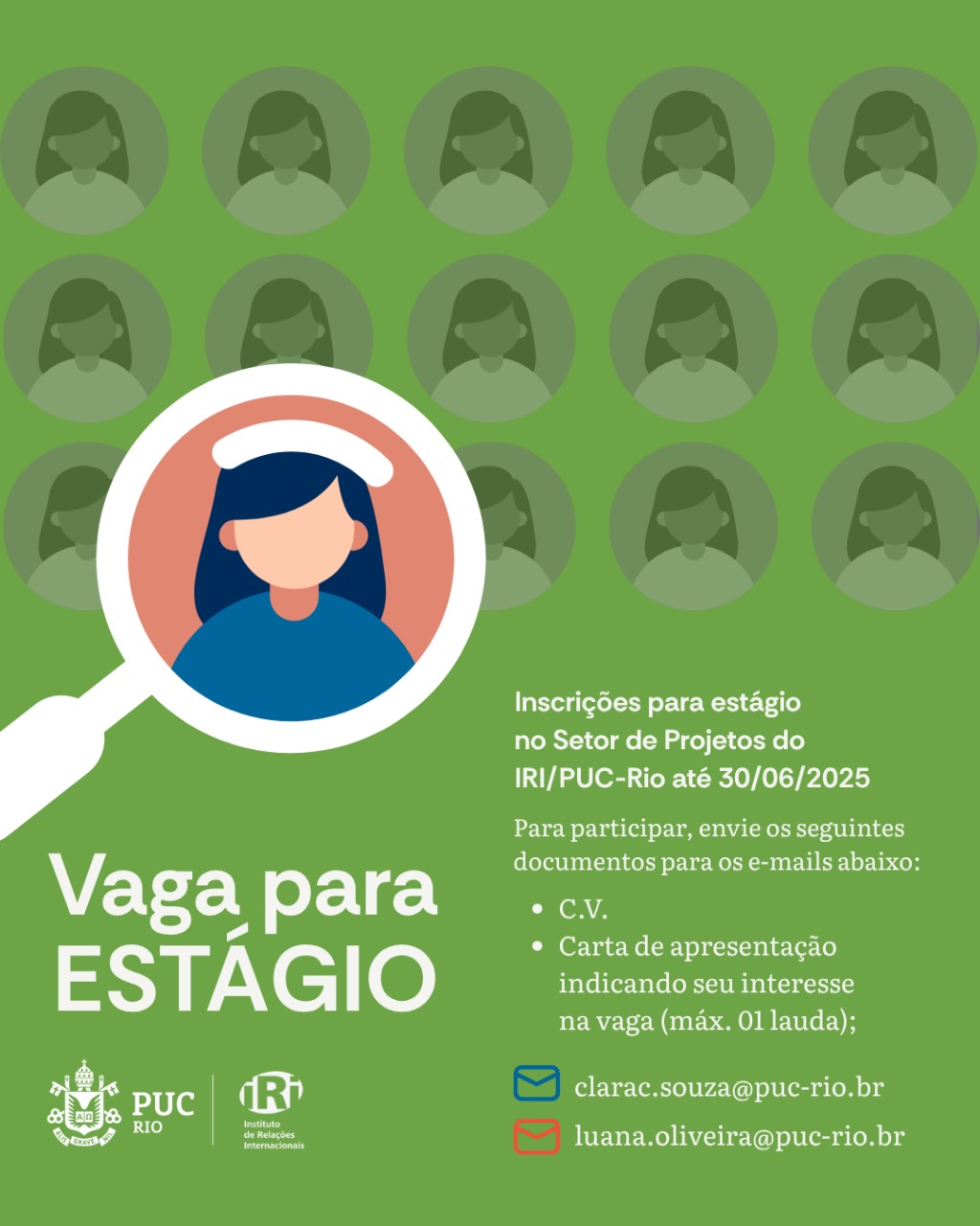 Estágio no Setor de Projetos do Instituto de Relações Internacionais da PUC-Rio