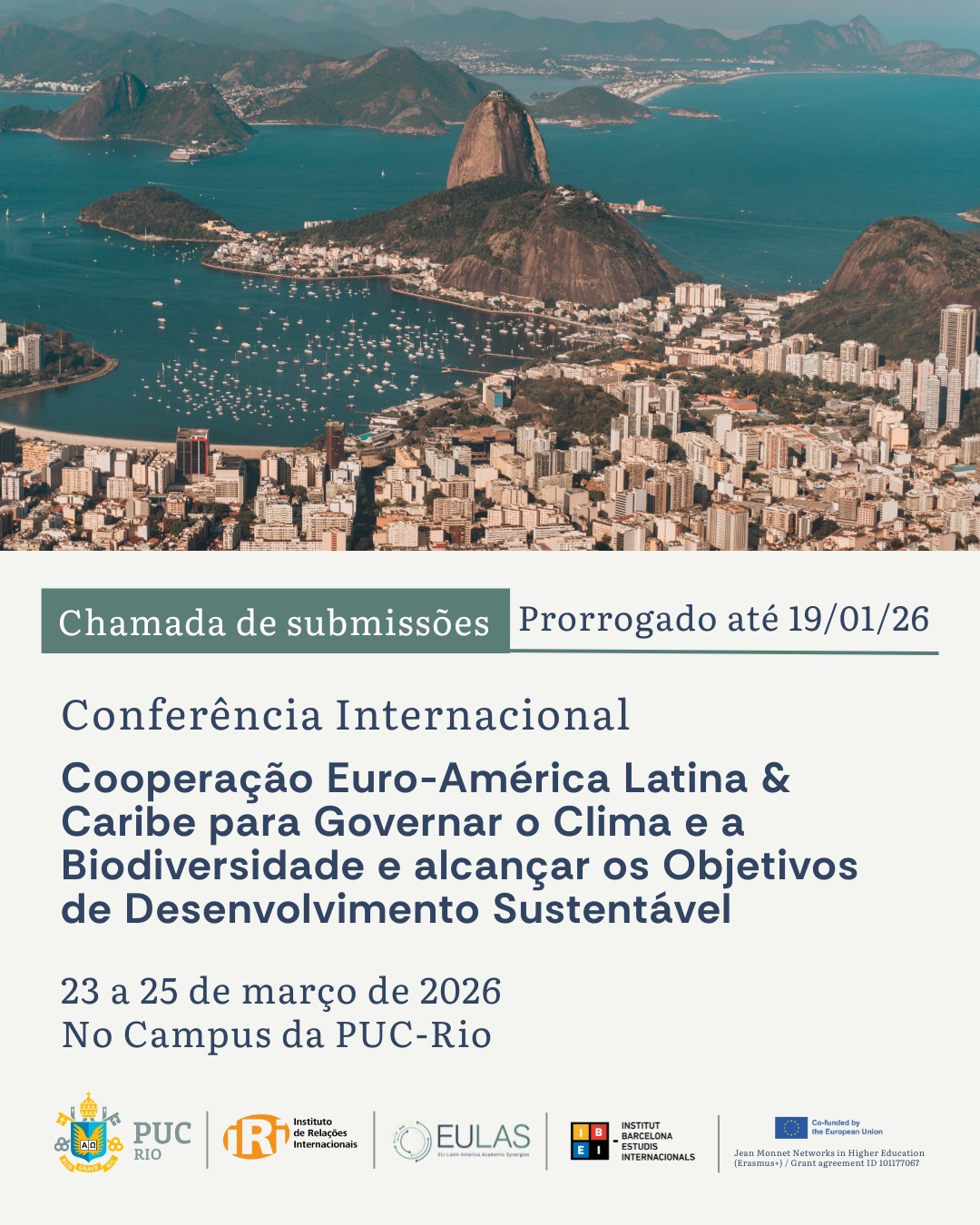 Prorrogação da Chamada de Trabalhos para a Conferência sobre Cooperação Euro-América Latina e Caribe (EU-LAC)